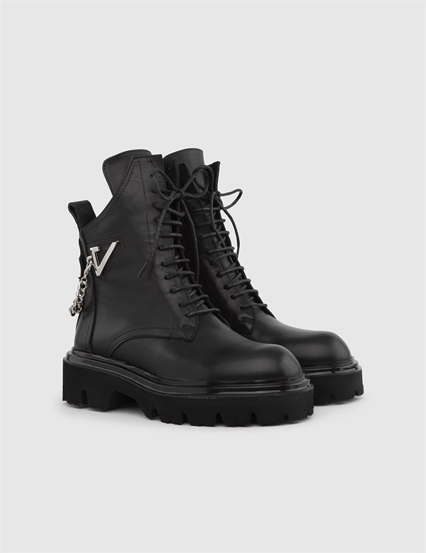 Bendi Black Leather Women's Boot