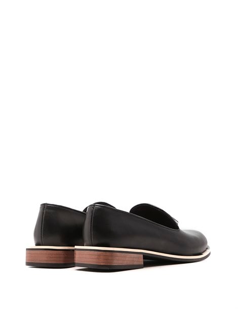 Benny Women's Moccasin Black Leather