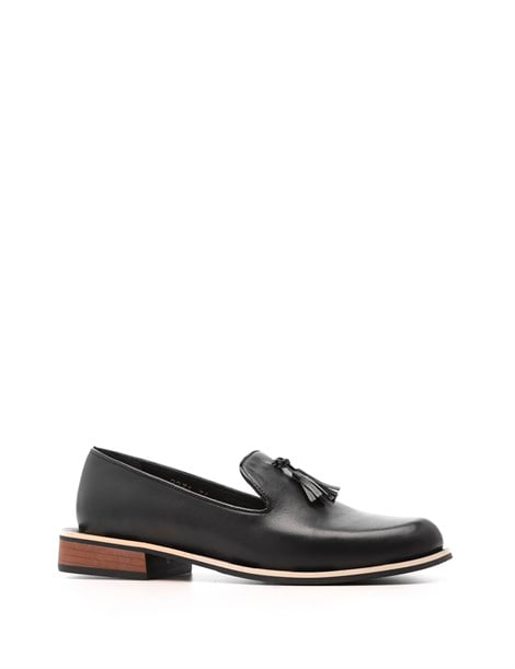 Benny Women's Moccasin Black Leather