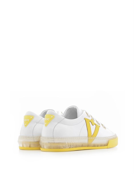 Bereza Women's Sneaker White Leather - Yellow