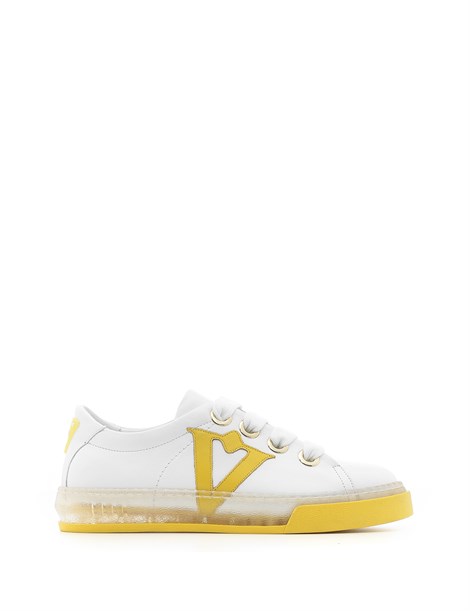 Bereza Women's Sneaker White Leather - Yellow