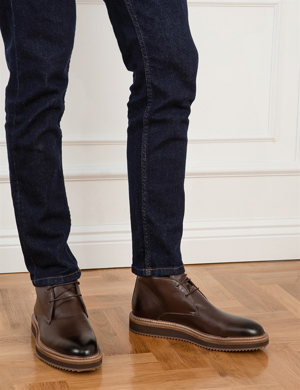 Berisso Antique Brown Leather Men's Boot