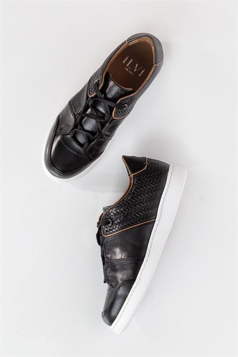 Bernard Men's Sneaker Black Leather