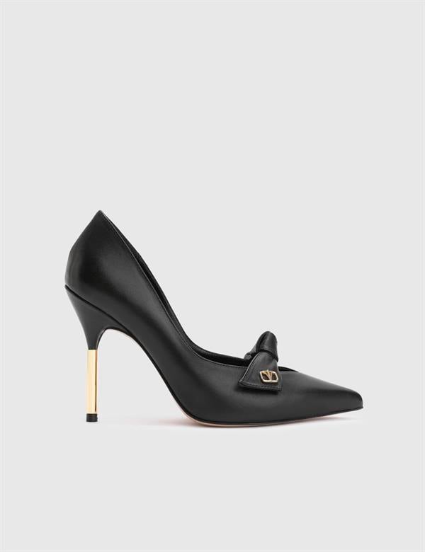 Betty Black Leather Women's Stiletto
