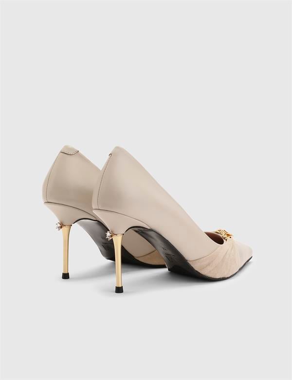 Billie Cream Suede Leather Women's Pump