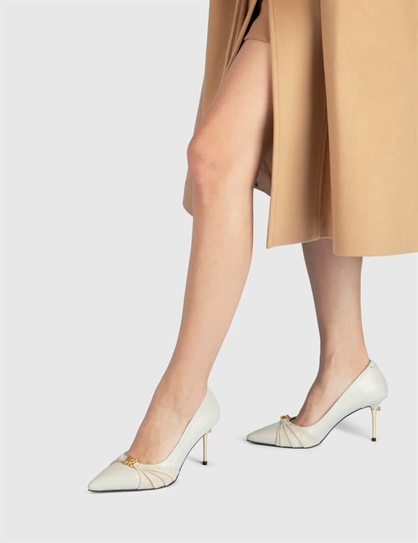 Billie Cream Suede Leather Women's Pump