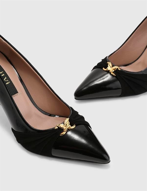 Billie Black Suede Leather Women's Pump