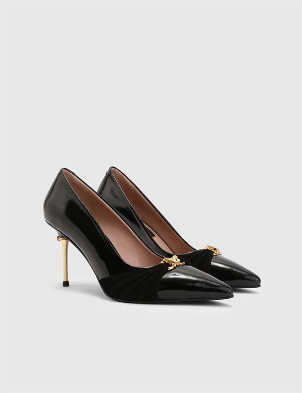 Billie Black Suede Leather Women's Pump
