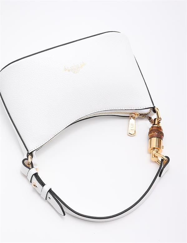 Blaise White Floater Leather Women's Shoulder Bag
