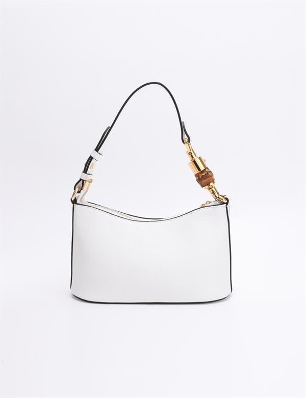 Blaise White Floater Leather Women's Shoulder Bag