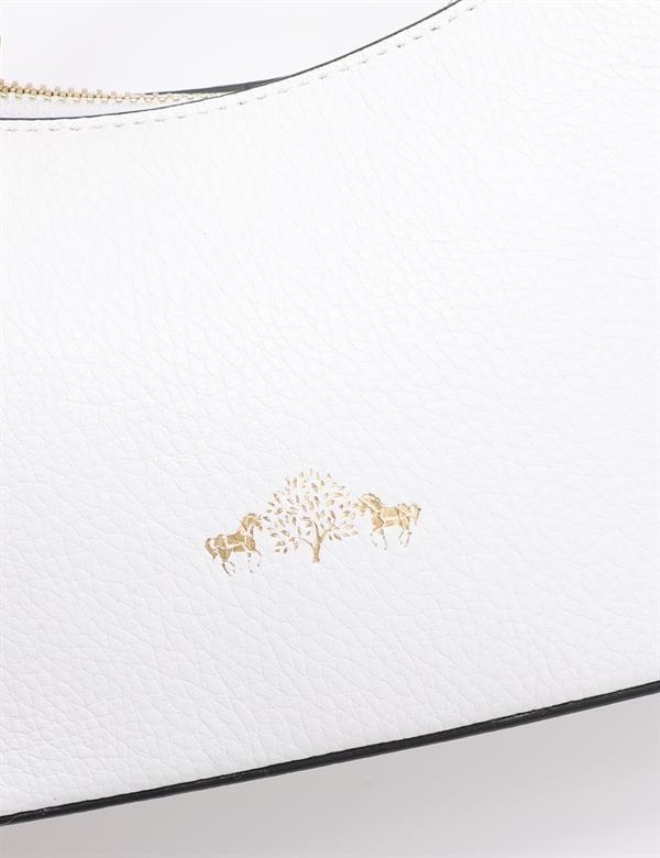 Blaise White Floater Leather Women's Shoulder Bag