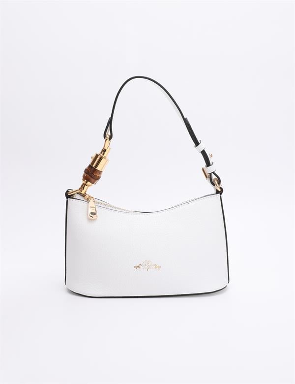 Blaise White Floater Leather Women's Shoulder Bag