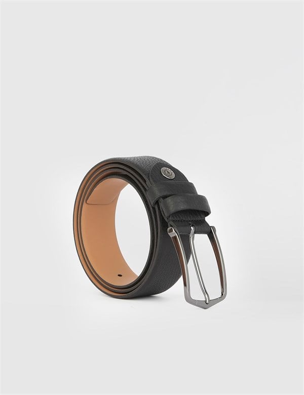 Blayse Black Floater Leather Men's Belt