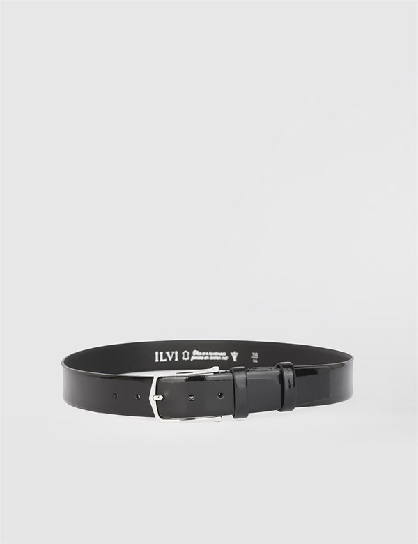 Blayse Black Patent Leather Men's Belt
