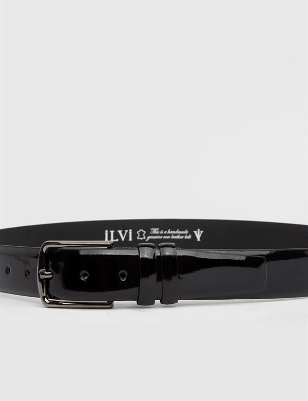 Bohort Black Patent Leather Men's Belt