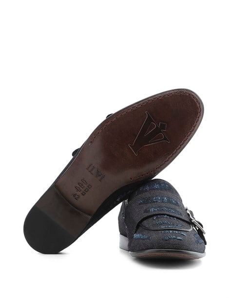 Bogart Men's Moccasin Denim Blue
