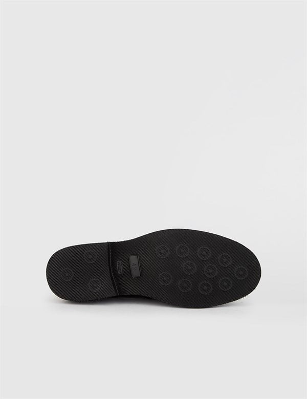 Borska Black Florentic Leather Men's Daily Shoe