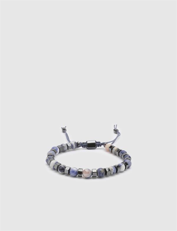 Bowen Blue Natural Stone Men's Bracelet