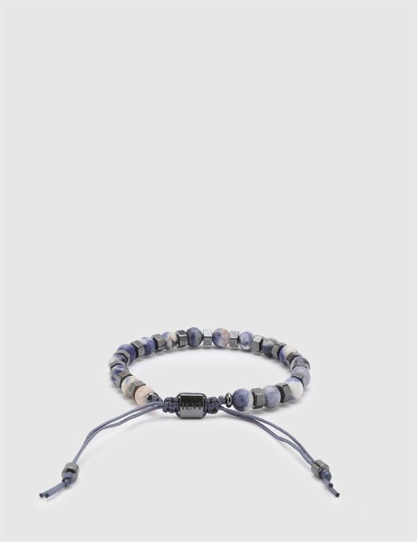 Bowen Blue Natural Stone Men's Bracelet