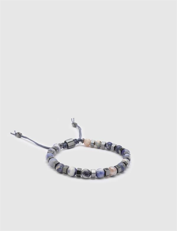 Bowen Blue Natural Stone Men's Bracelet