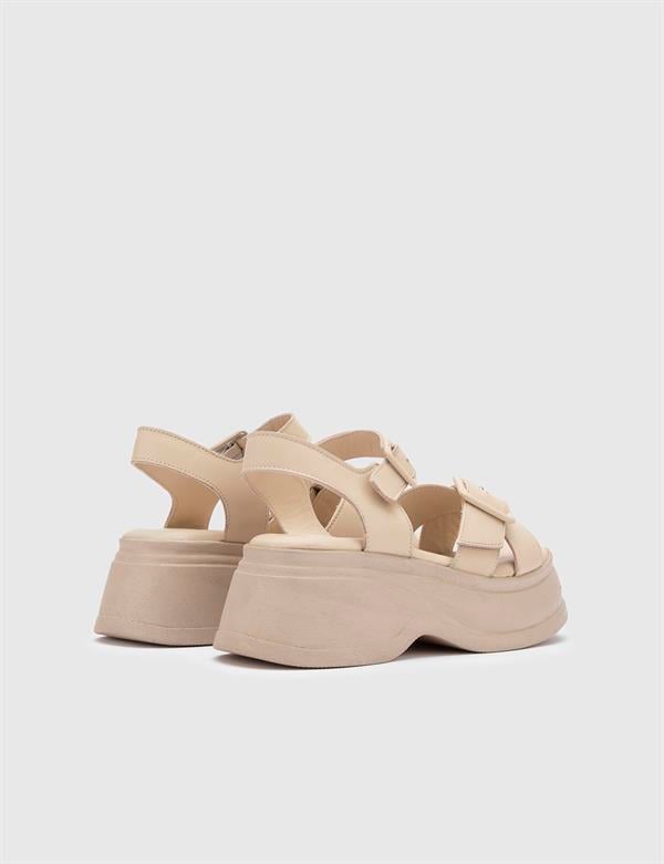 Bretton бежевые кожаные женские Sandal