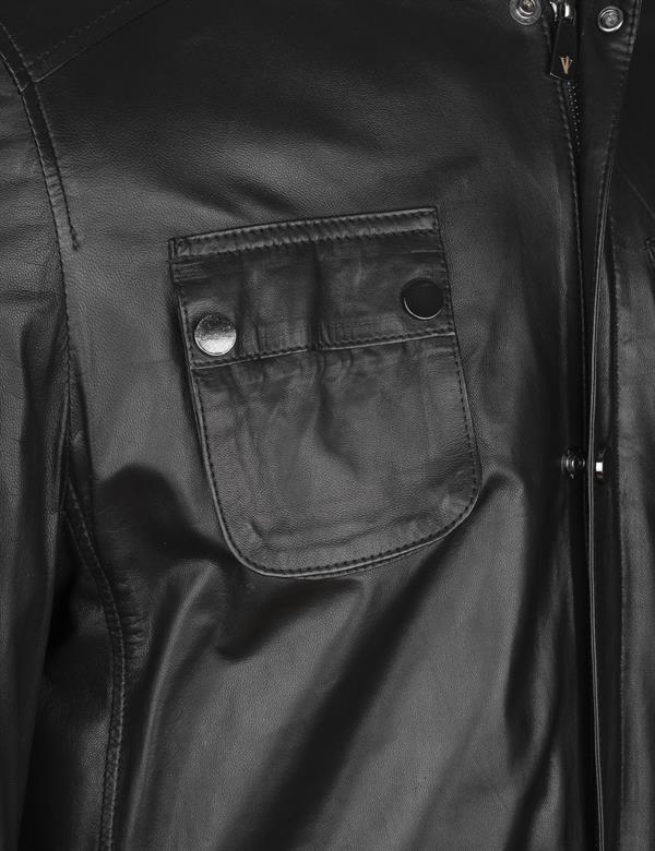 Brodie Black Men's Leather Bomber Jacket