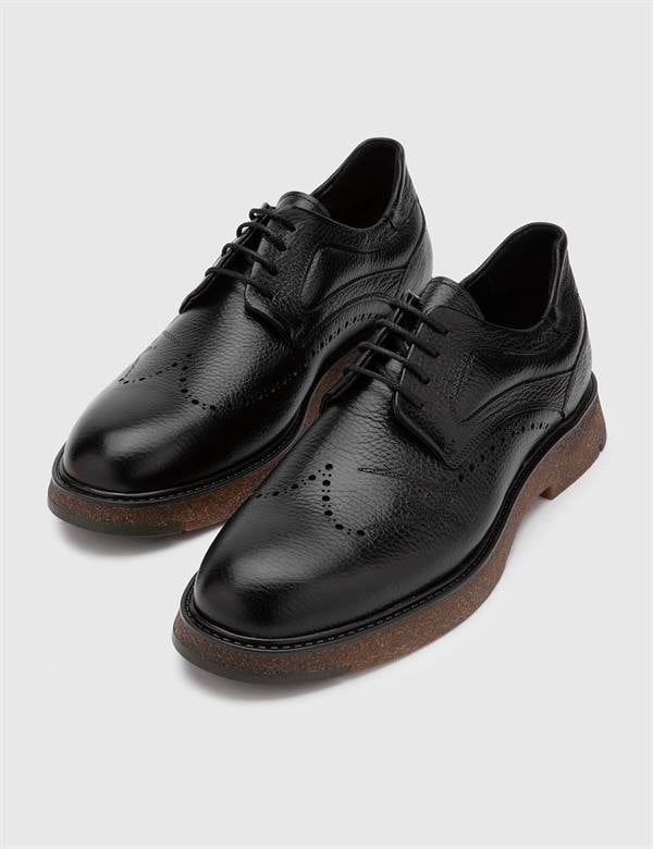 Bronte Black Leather Men's Daily Shoe