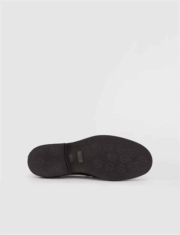 Bubona Black Florentic Leather Men's Daily Shoe