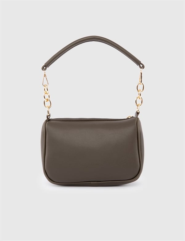 Butwal Khaki Suede Women's Shoulder Bag