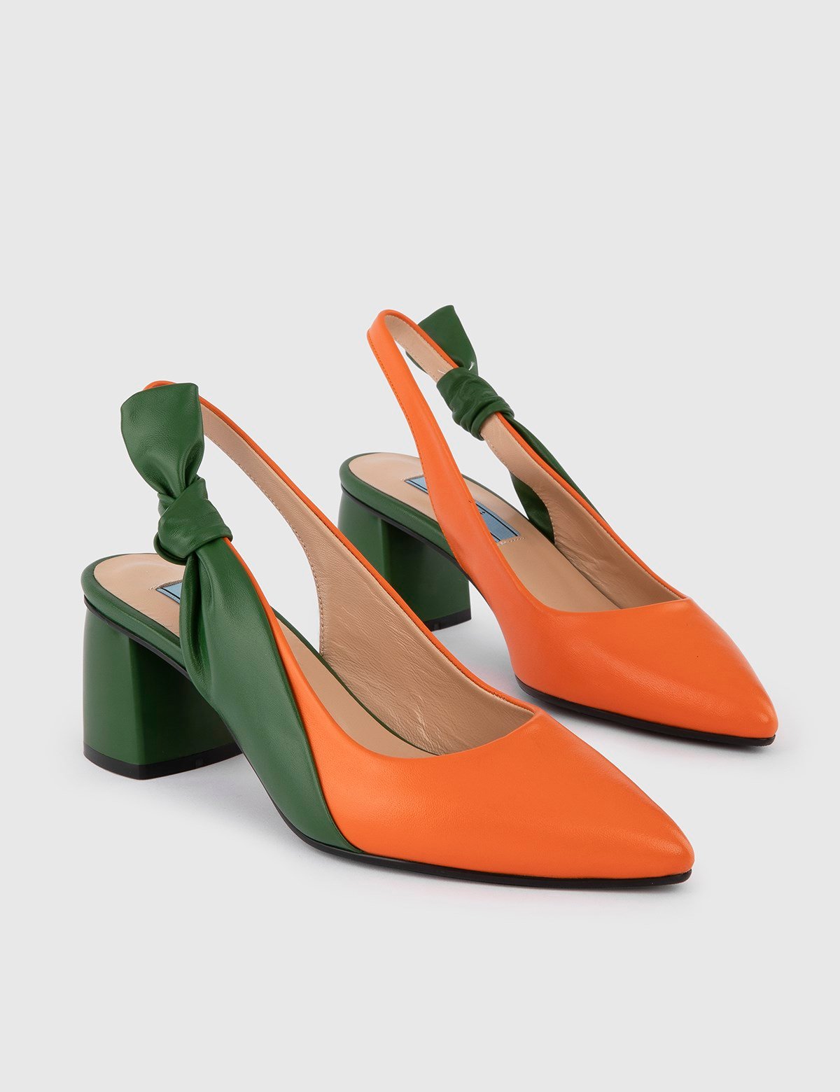 Orange and green heels deals