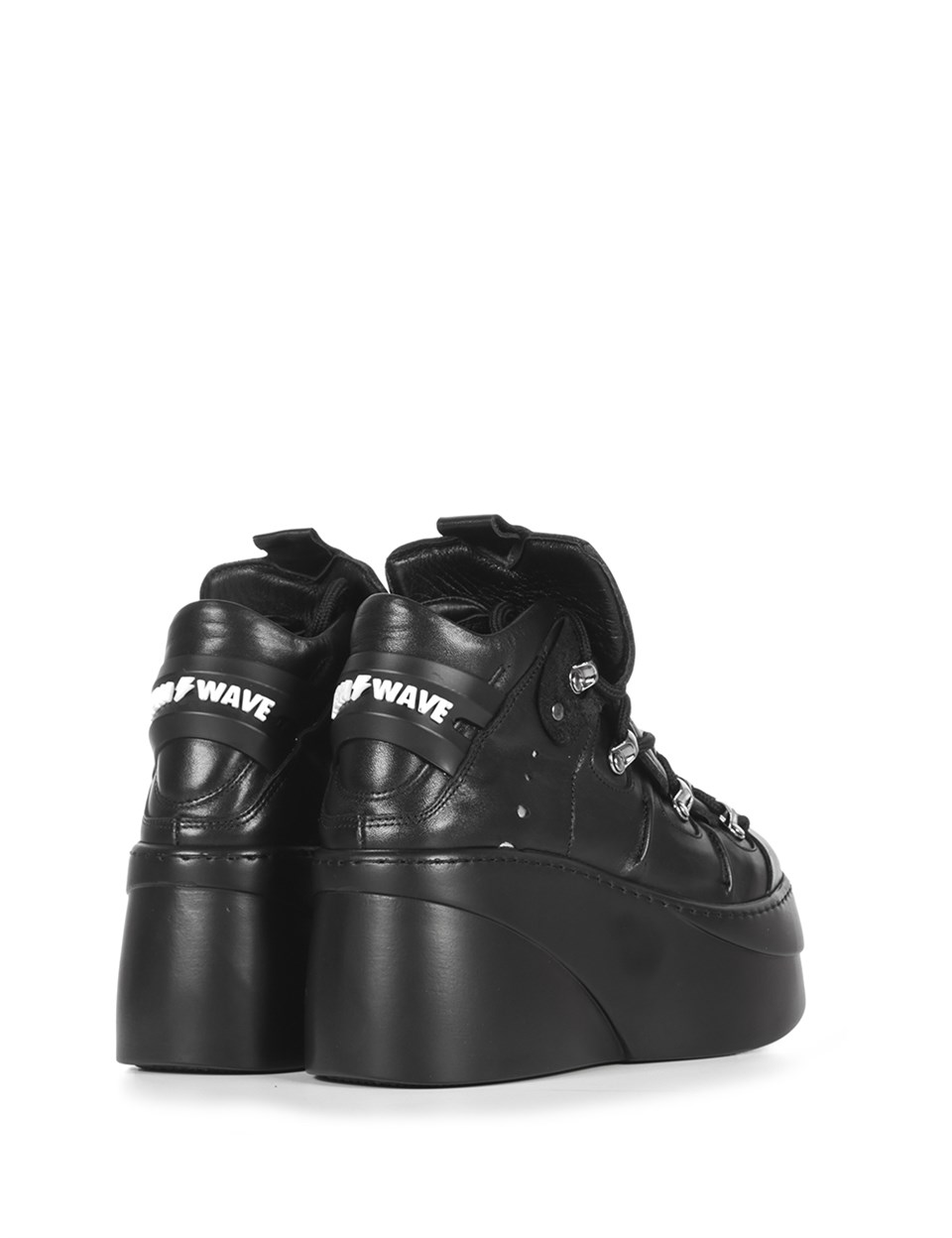 Helga Women's Sneaker Black Leather - İLVİ