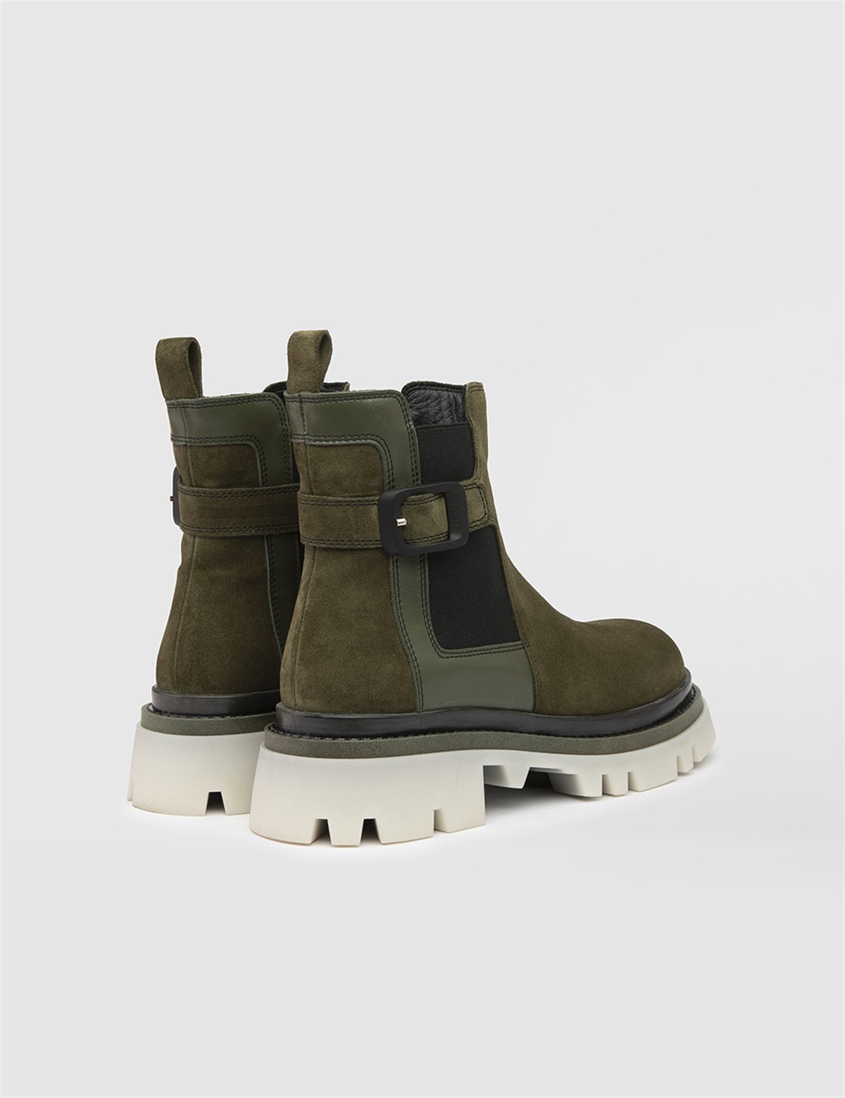 Jill Khaki Suede Leather Women s Boot LV