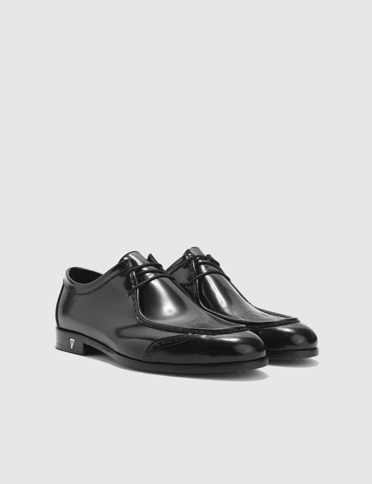 Johan Black Florentic Leather Men's Classic Shoe - İLVİ