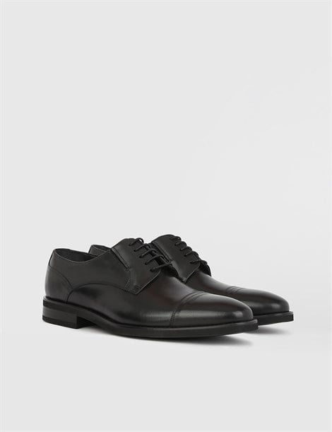 Calvino Black Leather Men's XXX Shoe