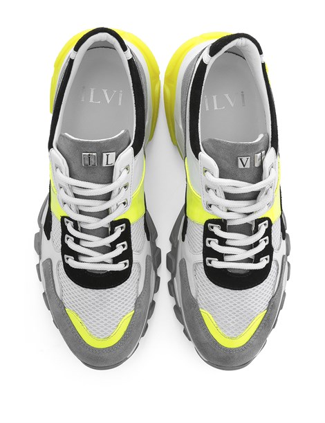 Carlotta Men's Sneaker Grey White Neon