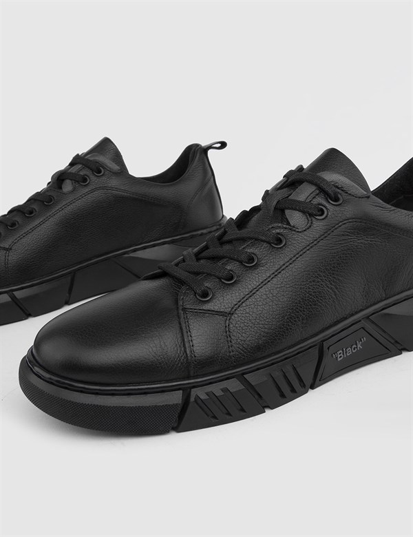 Celtis Black Floater Leather Men's Sneaker