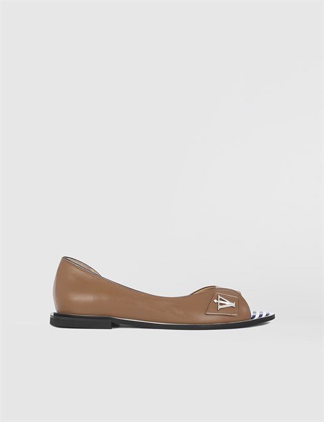 Cevna Saddle Brown Leather Women's Ballerina
