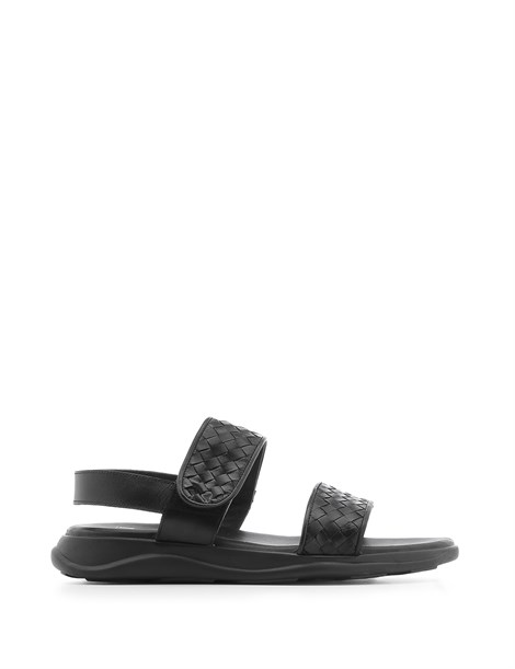 Charles Men's Sandal Black Braid Nappa