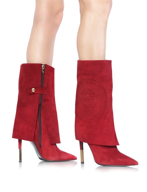 Chris Women's Heeled Boot Bordeaux Suede