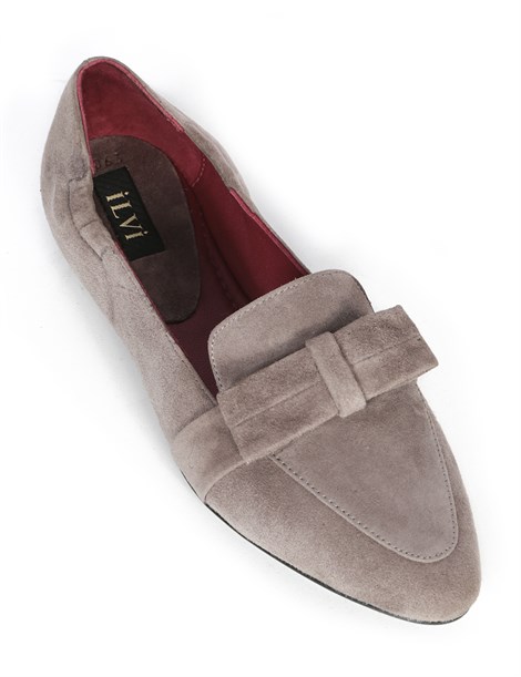 Cina Women's Ballerina Mink Suede