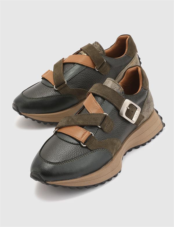 Cirino Khaki Floater Leather Women's Sneaker