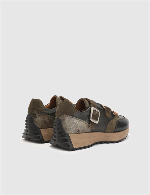 Cirino Khaki Floater Leather Women's Sneaker