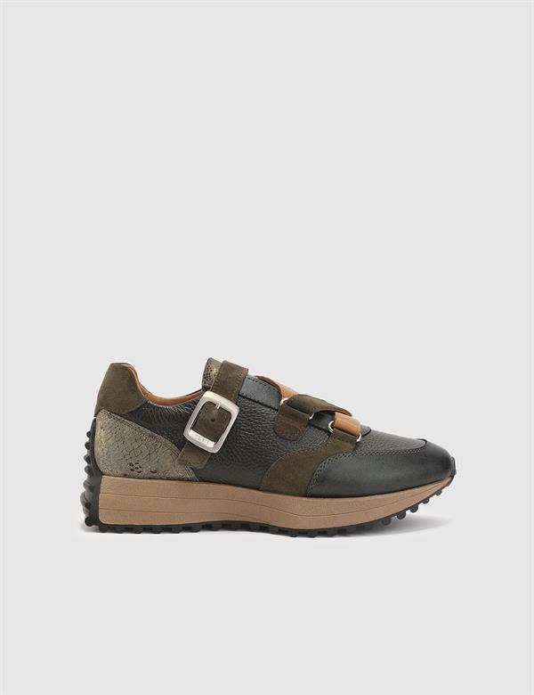Cirino Khaki Floater Leather Women's Sneaker