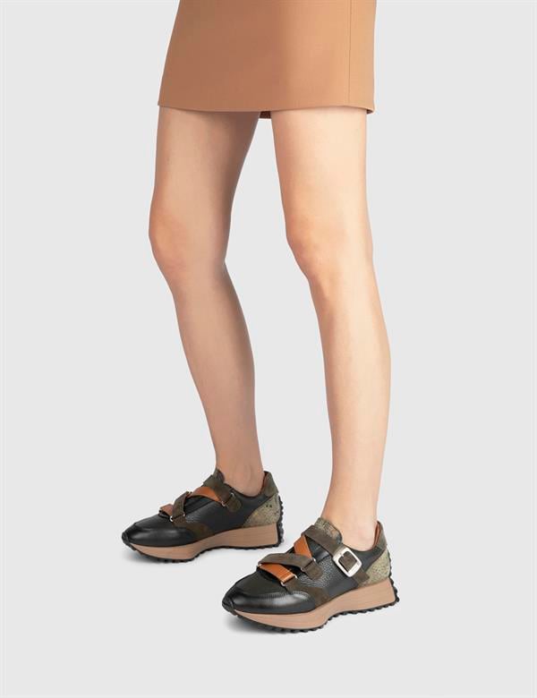 Cirino Khaki Floater Leather Women's Sneaker