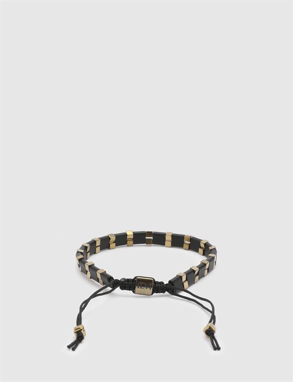 Colborne Black Natural Stone Men's Bracelet