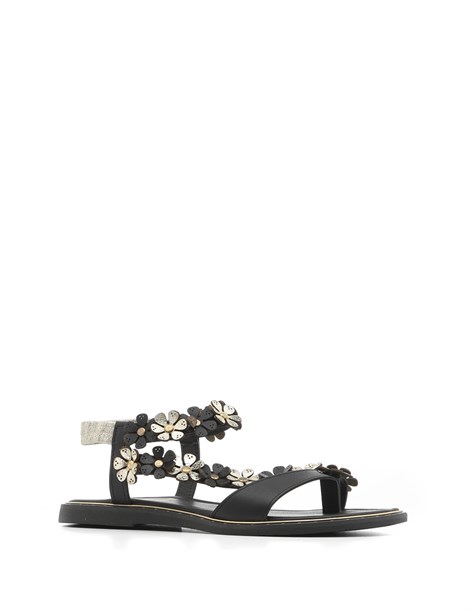 Com Women's Sandal Gold Black