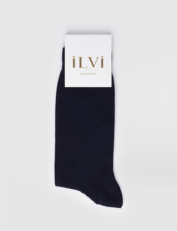 Creag Navy Blue Bamboo Men's Quarter Socks