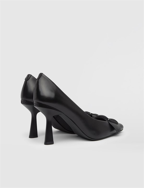 Crist Black Leather Women's Pump