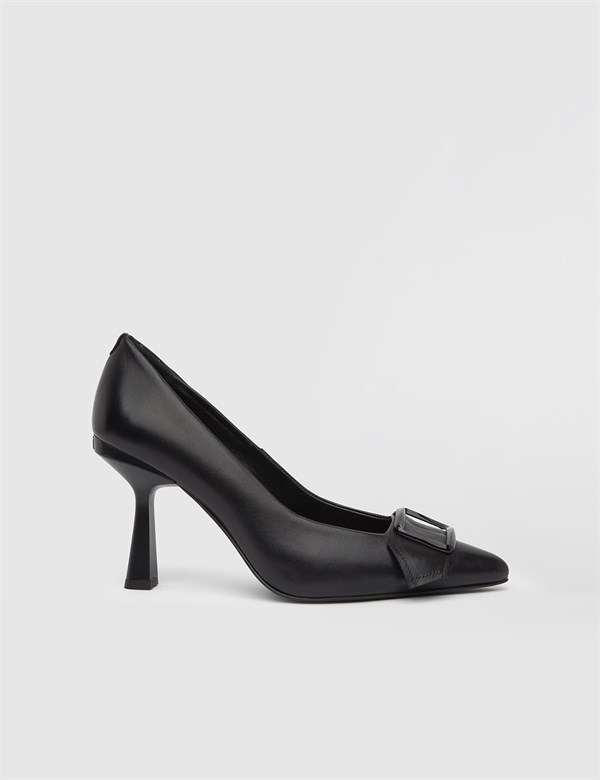 Crist Black Leather Women's Pump