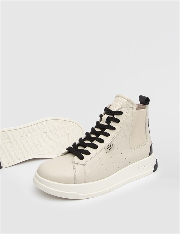 Crota Beige Leather Women's Boot